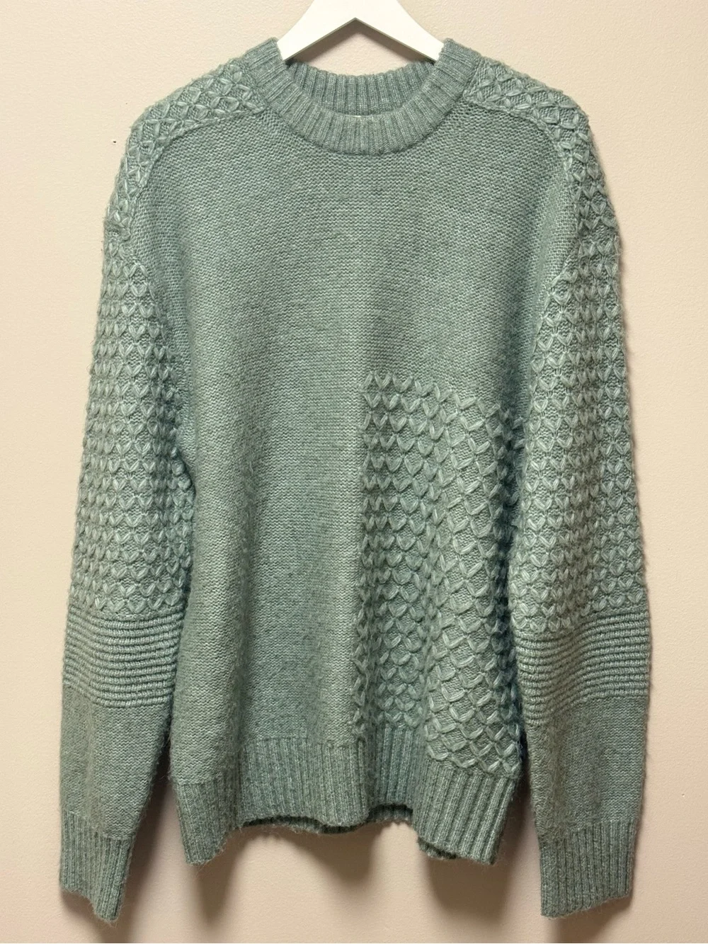 Ted Baker—Men's Textured Knit Wool-Blend Sweater Size 7/3XL
